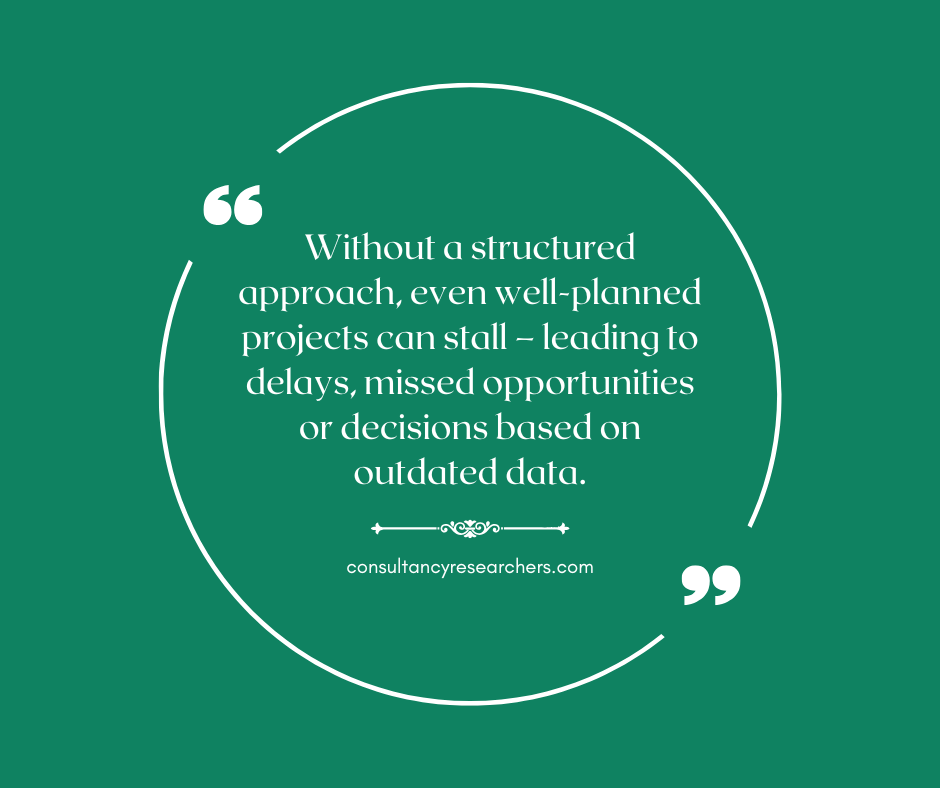 Without a structured approach, even well-planned projects can stall – leading to delays, missed opportunities or decisions based on outdated data